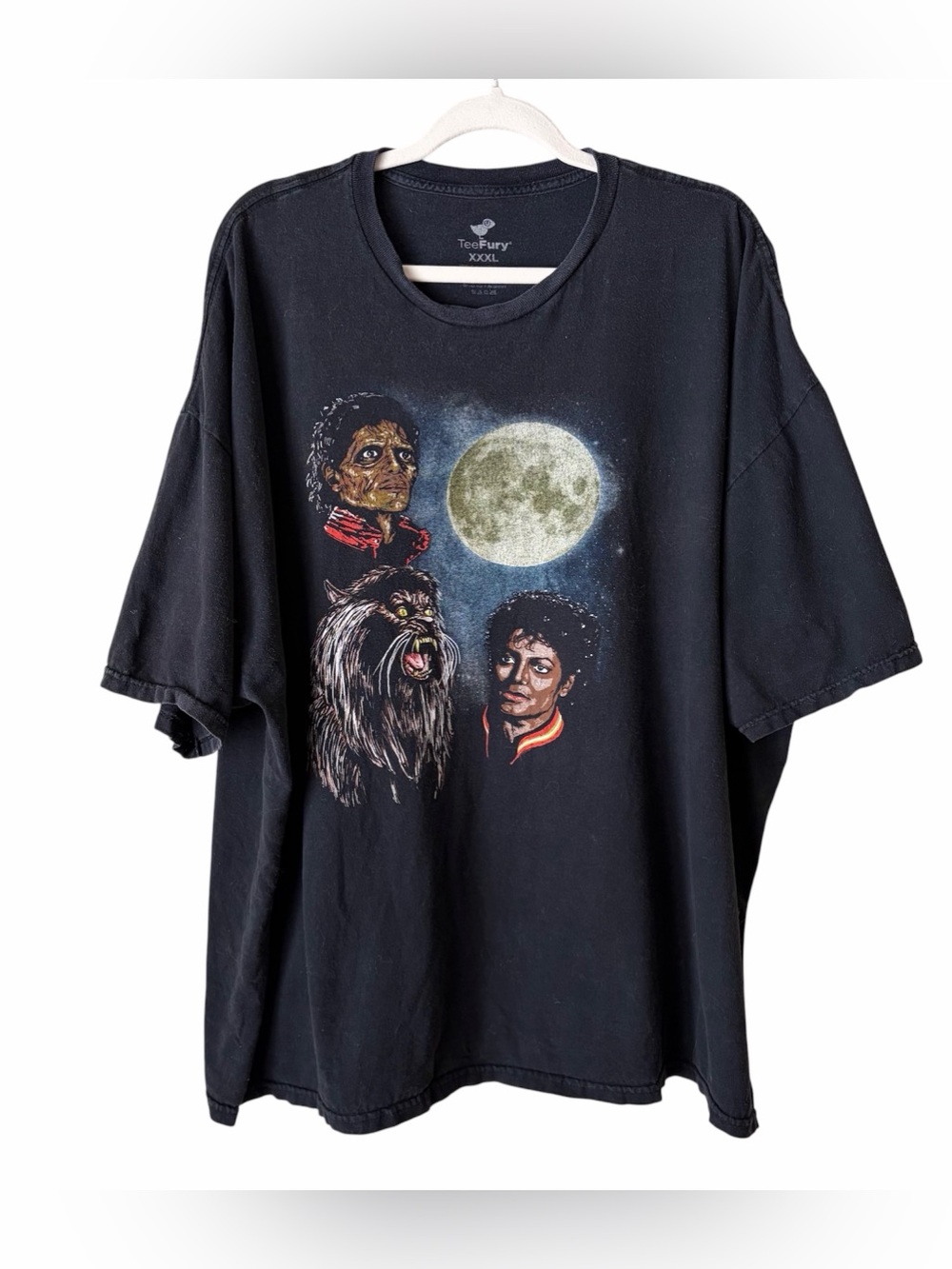 TeeFury | Michael Jackson Thriller Moon Werewolf Tee Shirt Black XXL